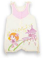 Напівкомбінезон дитячий GABBI для дівчинки Кульбаба Молочний на зріст 74 (10157)