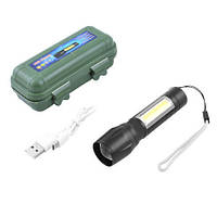 Тактический мощный светодиодный аккумуляторный фонарь XPE+COB Light BL-511