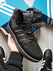 Зимові чоловічі Термо кросівки Adidas Ultra Boost high Взуття Адідас чорні теплі високі модні еврозима