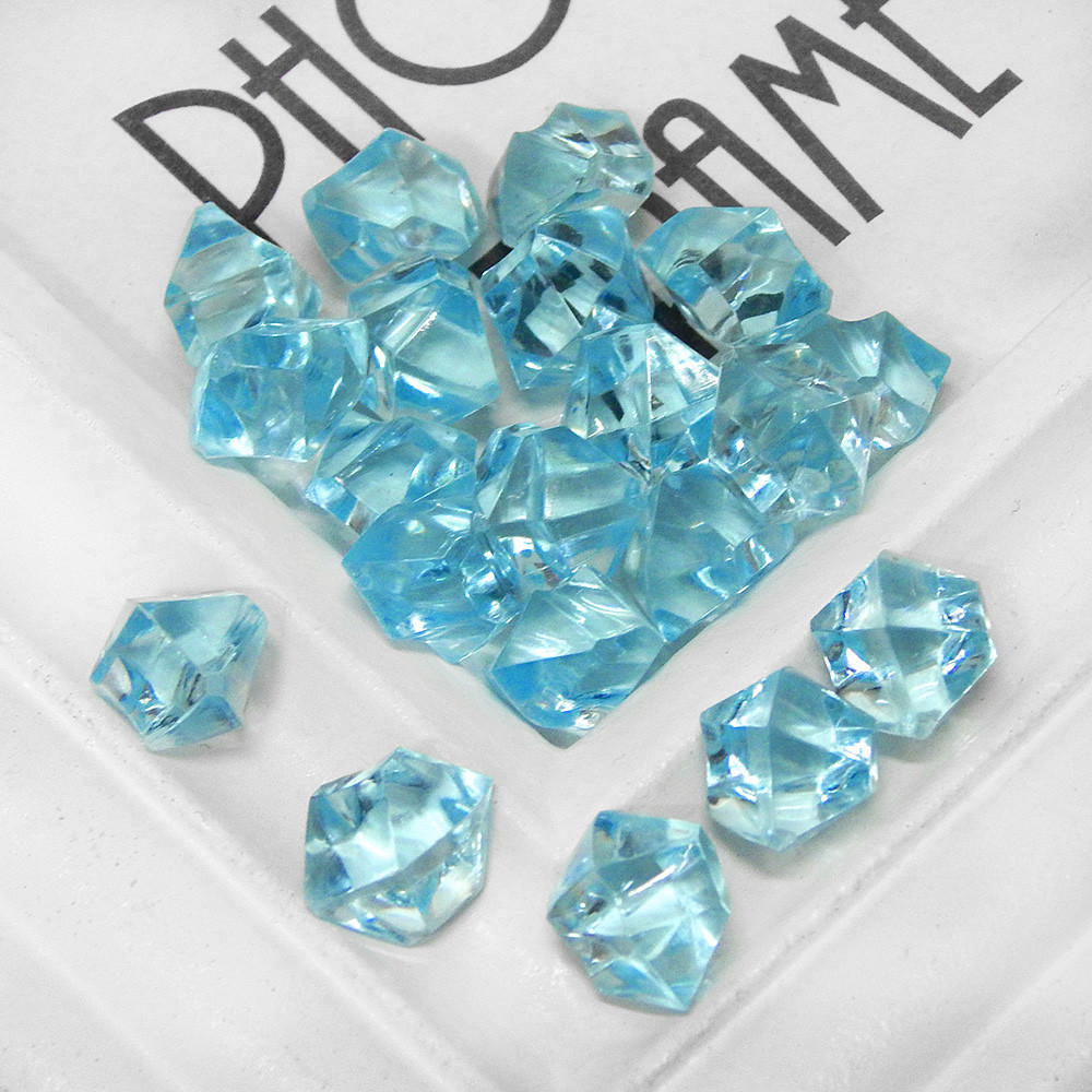 Кристали декоративні блакитні "Штучний лід дрібні" 12х10 мм (20 шт)