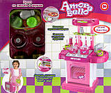 Набор дитяча кухня 7294r у валізі з продуктами і кухонним начинням, фото 3