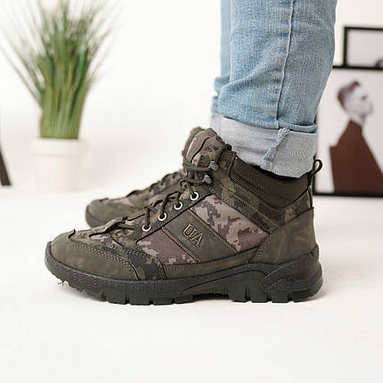 Чоловічі черевики на зиму хакі, фото 1