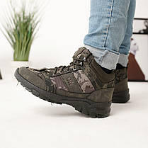 Чоловічі черевики на хутрі хакі кольору, фото 4