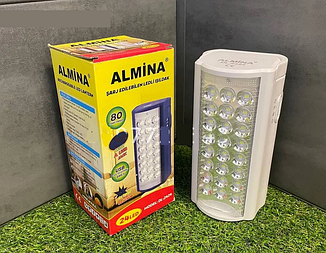 Ліхтар переносний світлодіодний з повербанком Almina DL-2424 24 LED, ЗУ 220V, потужний акумулятор