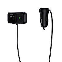 Адаптер автомобільний BASEUS Wireless mp3 Car Charger t typed S-16 2USB, 3.1A, фото 4