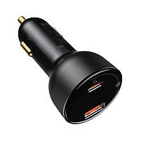 Автомобільний зарядний пристрій Baseus Superme Digital Display PPS 100W USB + Type-C, фото 6