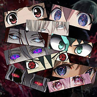 Anime eyes № 2. Набiр вологостійких стікерів 10 шт