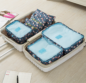 Набір органайзерів для подорожі 6в1 / Мішечки для речей /Дорожній набір органайзерів