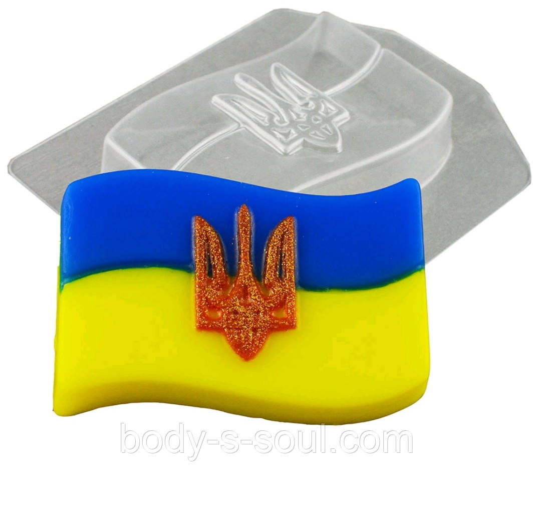Пластиковая форма Прапор України з Гербом
