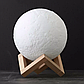 Великий настільний світильник на акумуляторі із сенсорним перемиканням 17.5 см Magic 3D Moon Light Місяць, фото 2