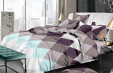 Двоспальний-максі комплект постільної білизни "Ромби" з простирадлом 220/250