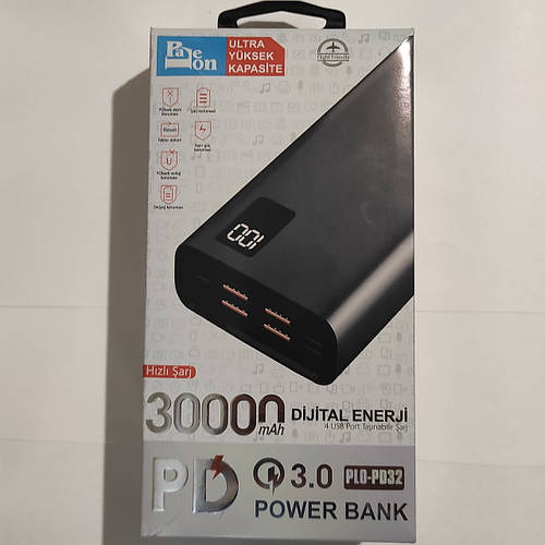 Купить Мощный Повербанк Power Bank 30000 mAh с быстрой зарядкой ...
