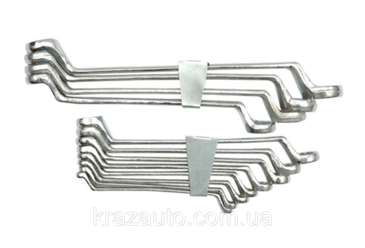 Ключі накидні вигнуті VOREL М 6-32 мм, компл. 12 шт., фото 1