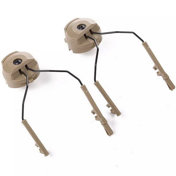 Кріплення адаптер для активних навушників Peltor, Earmor на каску шолом, Койот, фото 1