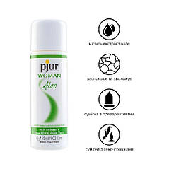 Лубрикант на водній основі pjur Woman Aloe 30 мл з екстрактом алое, зволожуючий, без парабенів, фото 2