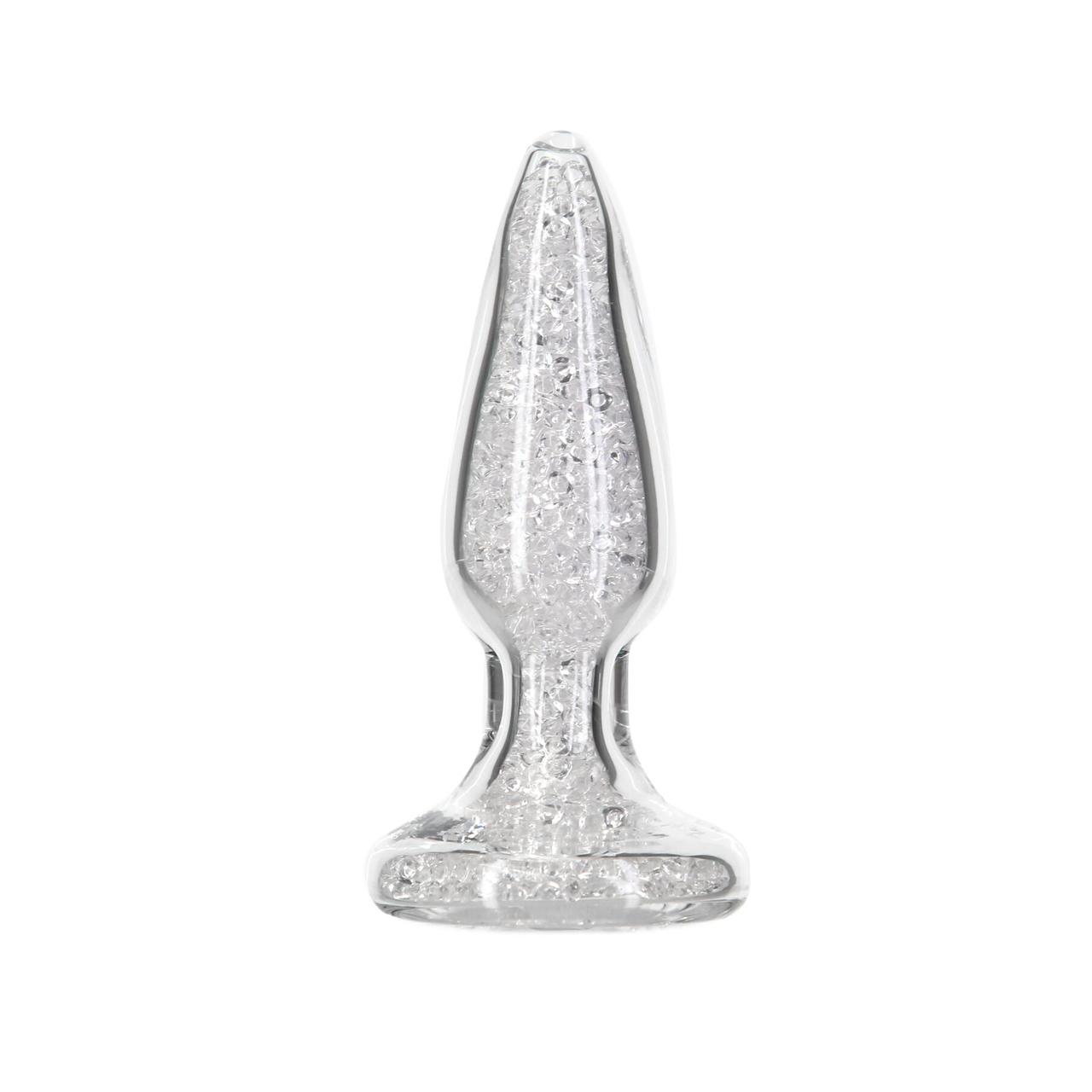 Скляна анальна пробка Pillow Talk Fancy Luxurious Glass Anal Plug, ⌀3,1см, віброкуля в подарунок, фото 1
