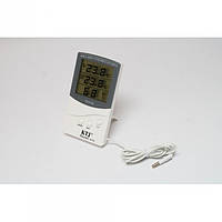 Термометр, гігрометр, метеостанція + виносний датчик TA 318 Білий вимірювач вологості та температури