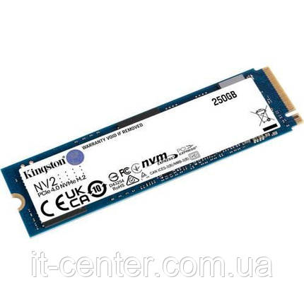 Накопичувач SSD 250GB M.2 NVMe Kingston NV2 M.2 2280 PCIe Gen4.0 x4 (SNV2S/250G), фото 1