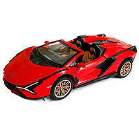 Іграшкова машинка металічна Lamborghini Sian (Ламборгіні Сіан) АвтоЕксперт", червона, світло, звук, інерція, відкр двері,, фото 3