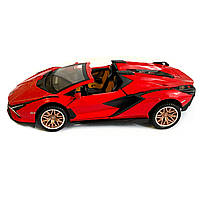 Іграшкова машинка металічна Lamborghini Sian (Ламборгіні Сіан) АвтоЕксперт", червона, світло, звук, інерція, відкр двері,, фото 4