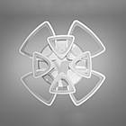 Світлодіодна люстра 190 Вт колір білий з підсвічуванням основи та пультом д/к D-9229/4+4 WH LED 3color dimmer, фото 2