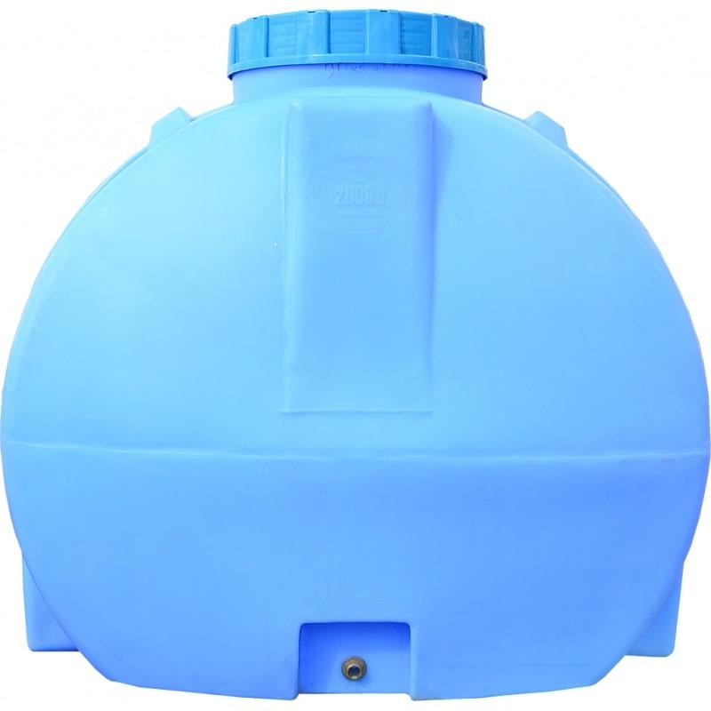 Емкость бак для воды горизонтальная 2000 л. 220x115x116 см. голубая - фото 2 - id-p1708968100