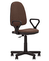 Кресло для работы в офисе с регулировкой высоты и наклона спинки STANDART (Стандарт) GTP C ткань Коричневый