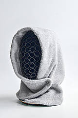 Капор теплий KENT&AVER капюшон жіночий ангора сірий