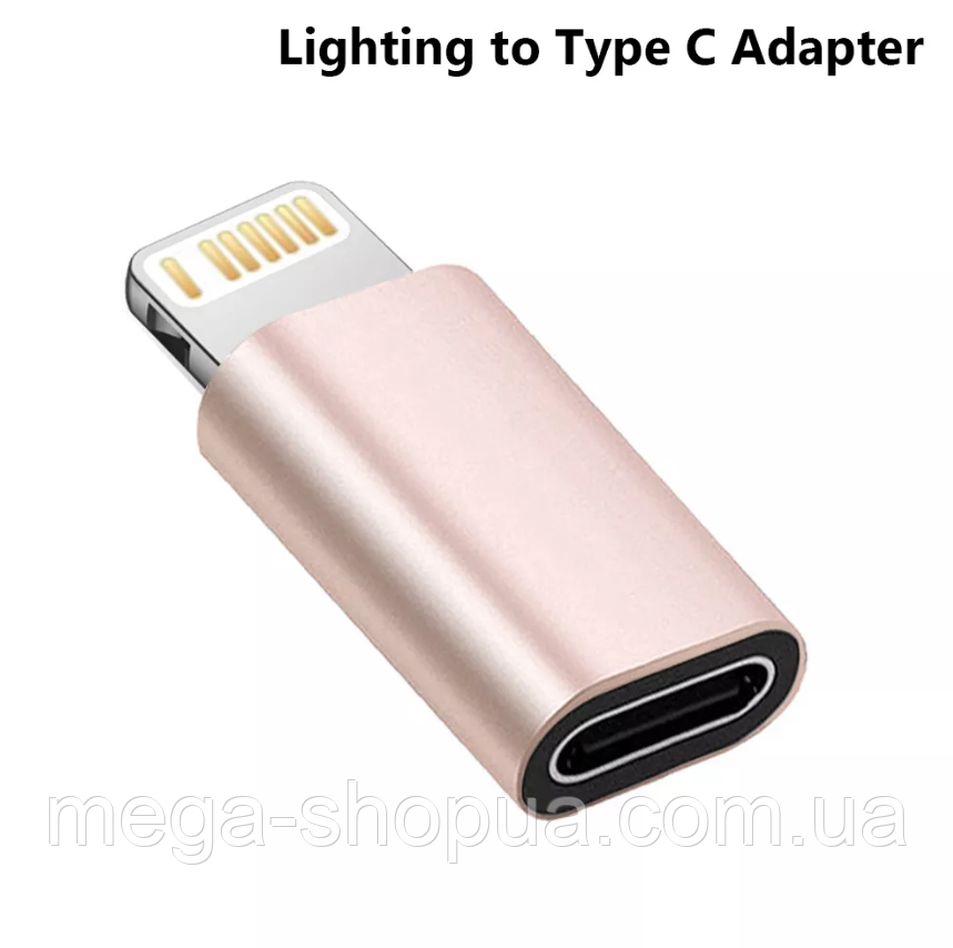Перехідник для навушників Lightning — Type-C AUX Audio Converter. Адаптер аудіо Лайтинг to 3.5 mm mini jack CV3F