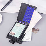 Чоловічий гаманець із натуральної шкіри. Шкіряний гаманець чоловічий портмоне зі шкіри Коричневий, фото 8