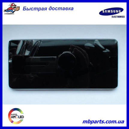 Дисплей із сенсором Samsung A736 Galaxy A73 5G Black, GH82-28884A, оригінал у зборі з рамкою!, фото 1