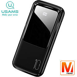 Повербанк Usams US-CD163 PB58 Dual USB Digital Display Power Bank 10000mAh Black (10KCD16301) Гарантія!