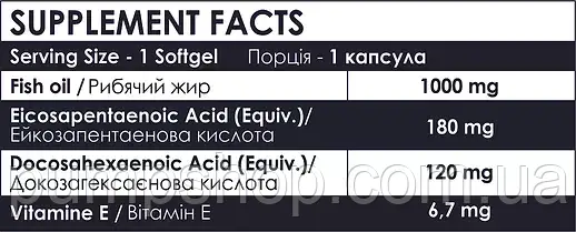 Жирні кислоти омега-3 Powerful progress Atlantic Omega-3 1000 мг 90 капс., фото 3