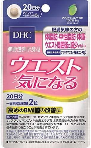DHC Waist Anxiety тонка талія з елаговою кислотою і глюкоманнаном,  20 таблеток
