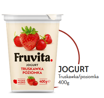 Йогурт Fruvita полуниця та дика полуниця 400 г