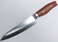 Нож кухонный шеф-повара разделочный большой цельный кованный 17 см