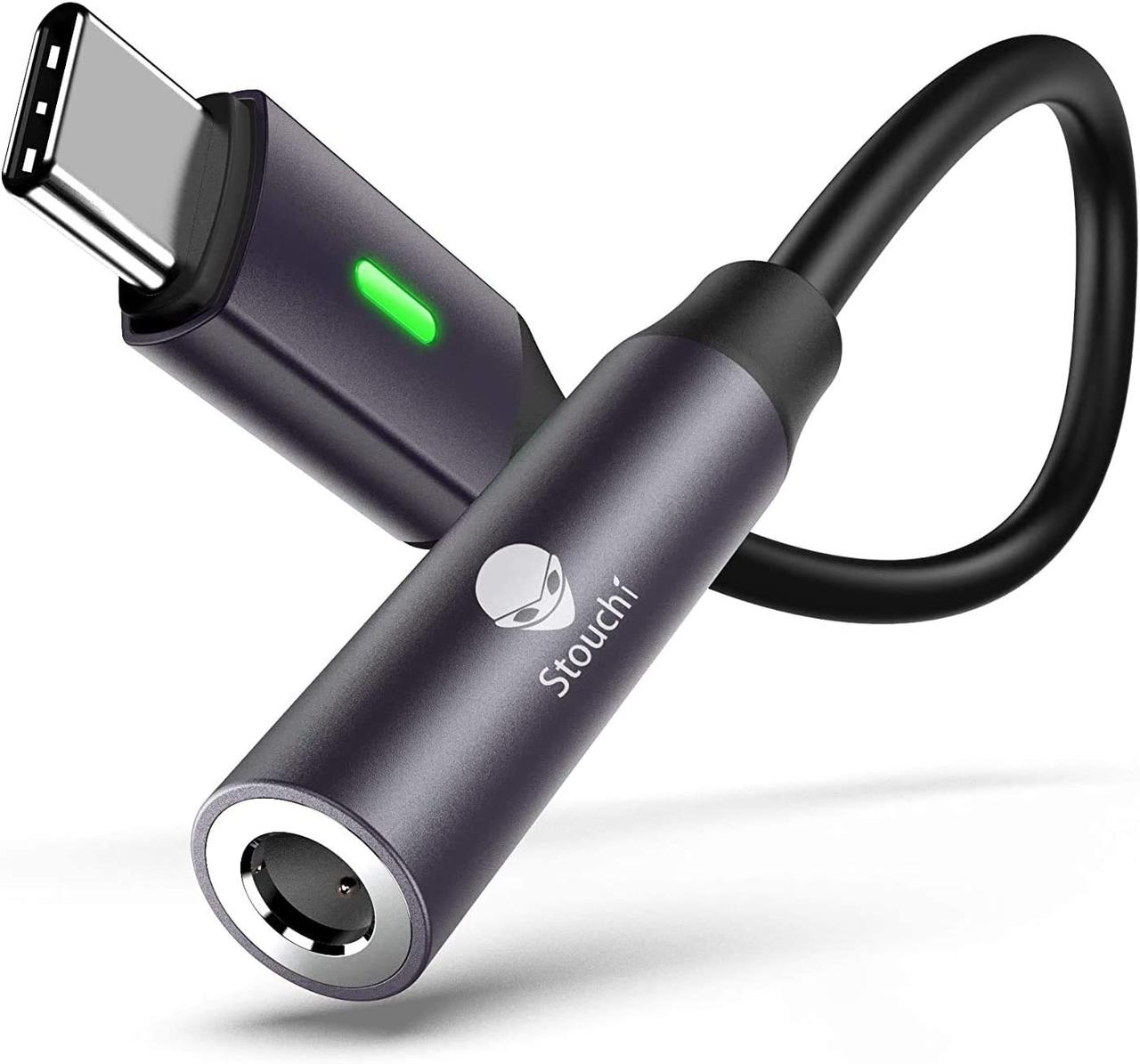 Перехідник USB C на роз'єм 3,5 мм. Pro, Pad mini 6 -Сірий 【Поліпшений міцний матеріал】: Високоякісна оболонка TPE, стандартний ро, фото 1