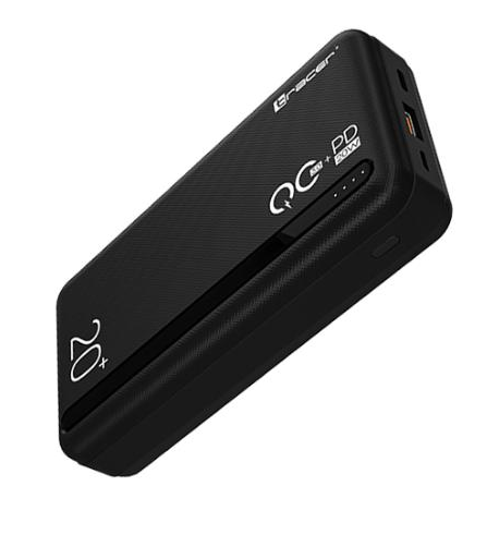 Зовнішній акумулятор (Power Bank) Tracer PD20W QC3.0 20000mAh Black (KTM47020)