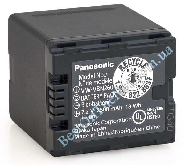 Оригинал Panasonic VW-VBN260. Аккумулятор для Panasonic HDC-HS900, TM900, SD900, X900 и др. [Panasonic - фото 2 - id-p1709030206