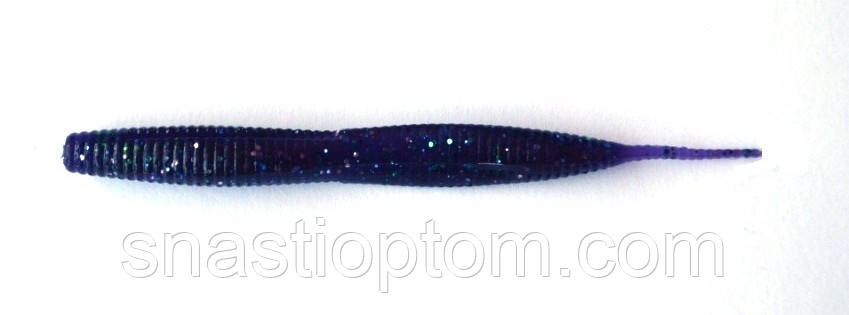 Силиконовая приманка рыбацкая Taipan Rain Worm, длина 3,8 дюйма, 8шт/уп, цвет №04 Violet - фото 1 - id-p1709033826