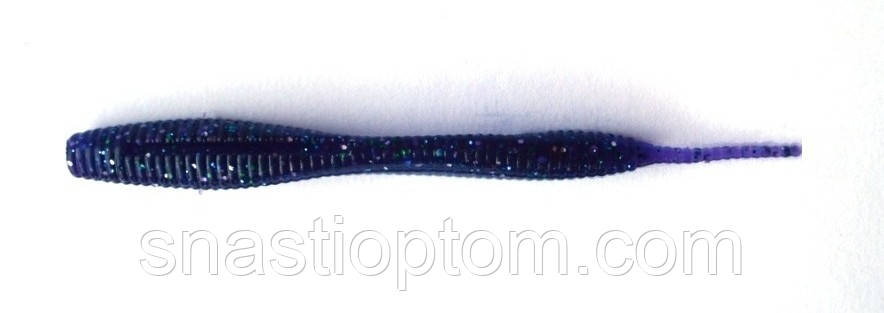 Силиконовая приманка рыбацкая Taipan Rain Worm, длина 3,8 дюйма, 8шт/уп, цвет №04 Violet - фото 2 - id-p1709033826