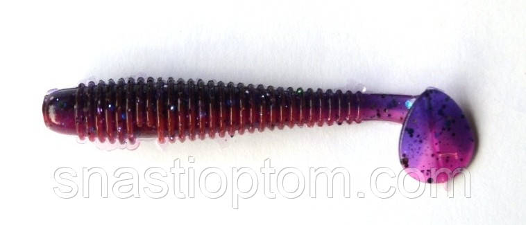 Силіконова приманка для риболовлі Taipan Slim View Fat, довжина 2,8 дюйма, 8шт/уп, колір №12 Violet mistik pink