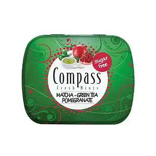 Цукерки Compass Fresh гранат і зелений чай 14 г