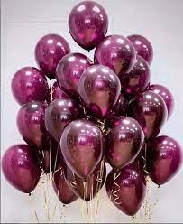 Повітряні латексні кулі 10" (25 см) Бордо Металік. В упак:25 шт. Пр-во: Китай
