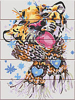 Картина по номерам на дереве "Зимний тигр" ArtStory подарочная упаковка 30x40см ASW179
