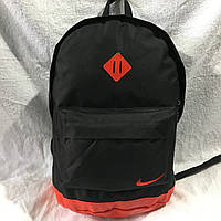 Спортивный городской рюкзак Nike с кожаным дном черный Розетка оптом