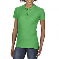 Женское поло футболка (тенниска) зеленого цвета премиум качества