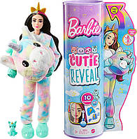Лялька-сюрприз Barbie Cutie Reveal Єдиноріжка Змінює колір Шарнірна з 10 сюрпризами