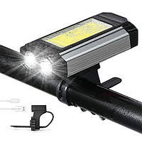 3 в 1 Ліхтар велосипедний 501-2XPE+COB+RED велофара, POWER BANK, METAL, ЗП Type-C