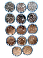 Набір монет в капсулах Collection Збройні Сили України 20.2 мм 14 шт Сріблястий (hub_7hfoyt)